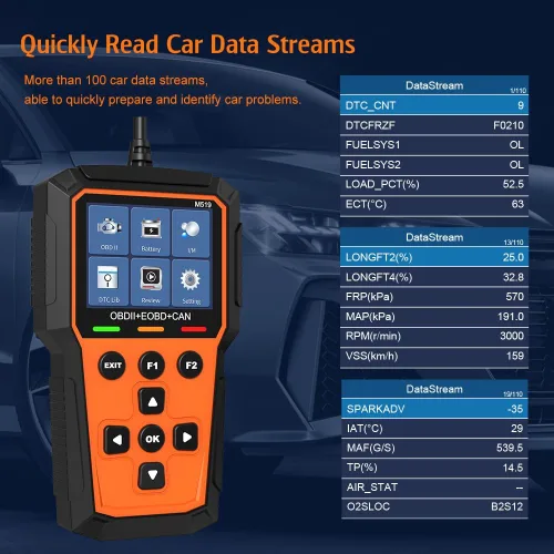 Vista 6 de Escáner Universal OBD II Clásico Mejorado, Lector de Código de Fallas de Motor Automotor, Instrumento de Diagnóstico CAN, Lee y Borra Códigos