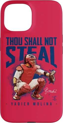 Vista 6 de Yadier Molina - Carcasa para iPhone 17, diseño de "Thou Shall Not Steal