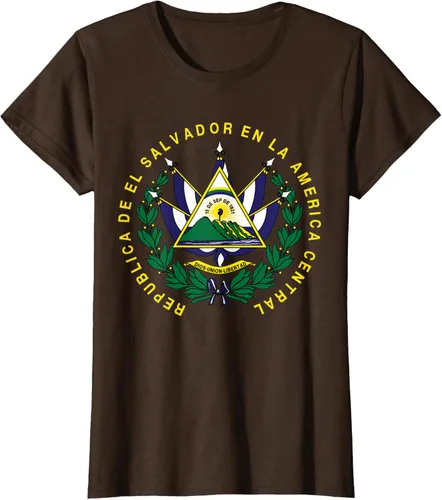 Vista 16 de amdesco Salvador Camisa, salvadoran Escudo de armas playera, mujer L, Blanco