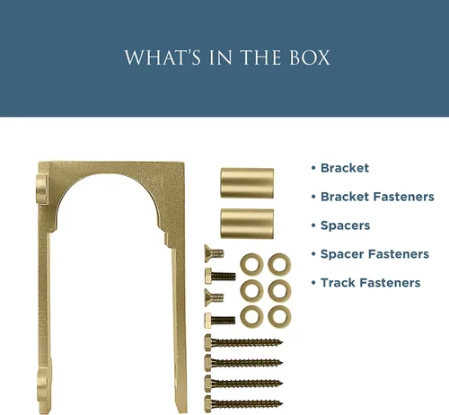 Vista 4 de National Hardware N700-116 Interior corredera puerta de granero Hardware Bypass Bracket
