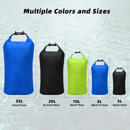 Vista 3 de Desoto Bolsa seca impermeable – Mochila impermeable enrollable mantiene el equipo seco, PU5000 mm, para kayak, canotaje, senderismo, camping