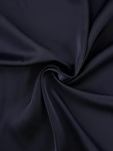 Vista 4 de Allegra K Vestidos de satén para mujer, cuello de punto, con cinturón, con botones, sin mangas, vestido camisero
