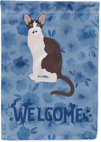 Vista 139 de Caroline's Treasures CK5005GF Bandera de bienvenida de gato abisinio para buzón, bandera decorativa para patio exterior, obras de arte de patio