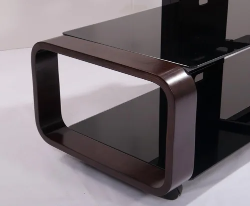 Vista 4 de TransDeco TD685ES - Soporte de TV con soporte y rueda para TV de 35 a 85 pulgadas, color espresso/negro