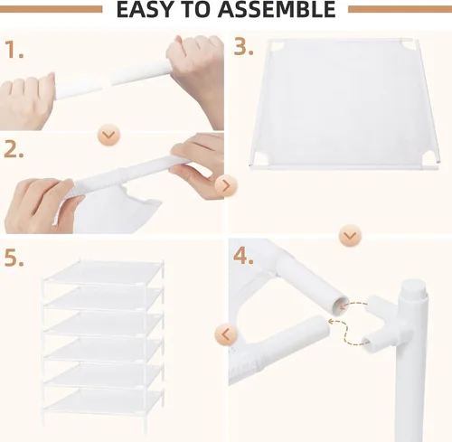 Vista 34 de STORAGE MANIAC Estante para Secar Suéteres, Estante de Secar Ropa de Malla, Estante de Secar Ropa de lavandería Apilable, Secador Plano