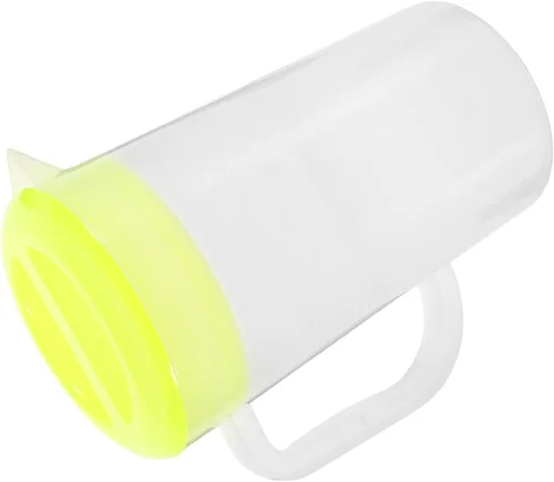 Vista 10 de Jarra de agua fría graduada, botellas de agua transparentes, bebidas de hielo, dispensador de bebidas de limonada, frigorífico, jarra de té de un