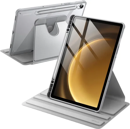 Vista 8 de JETech Estuche giratorio para Samsung Galaxy Tab S10 Lite / S10 FE / S9 FE de 10.9 pulgadas / S9 de 11 pulgadas con soporte para S Pen, cubierta