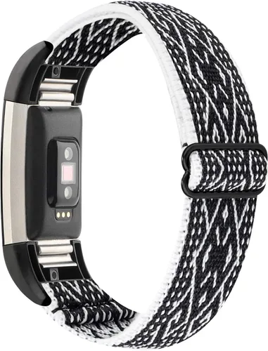 Vista 10 de YONWORTH - Banda elástica ajustable para reloj compatible con Fitbit Charge 2. Correa de nailon elástica, suave para muñecas. Pulsera deportiva