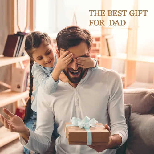Vista 2 de NISCHA Regalos para papá de hija, hijo, niños, regalos para el mejor papá de la historia, regalos de cumpleaños únicos para papá que no quiere nada
