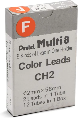 Vista 7 de Pentel Arts - Recambio de plomo para lápices de 8 colores, negro, 24 piezas de plomo (CH2-A)