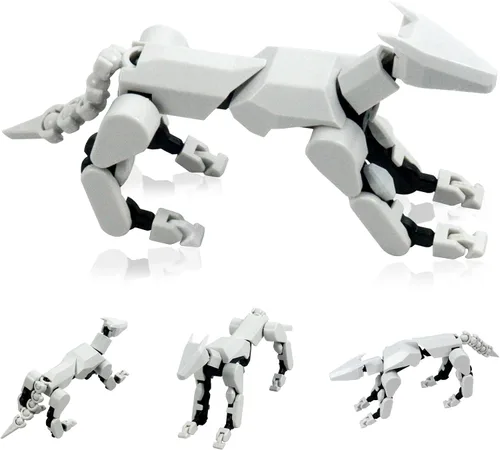 Vista 9 de Conjunto de Figura de Acción Titan13 (Ensamblaje Completado), Figura de Acción de Perro Robot Impresa en 3D, Perros Robot de Múltiples