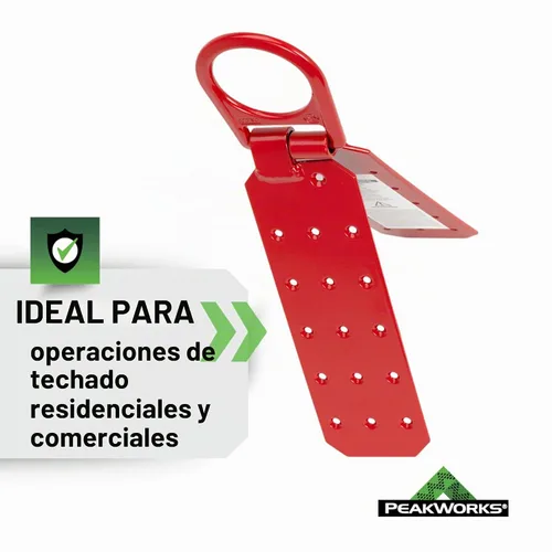 Vista 6 de Peakworks, soporte de anclaje de techo, protección contra caídas, V8229100 industrial/construcción, reutilizable, con bisagras, en conformidad