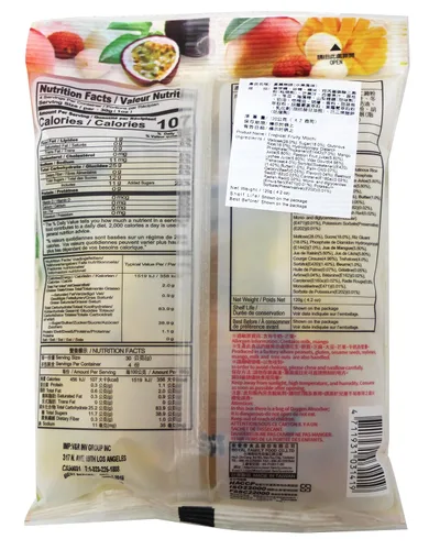 Vista 2 de Tropical Fruity Mochi (maracuyá, mango, lichi) Sabores mixtos de 4.2 oz (3 paquetes)