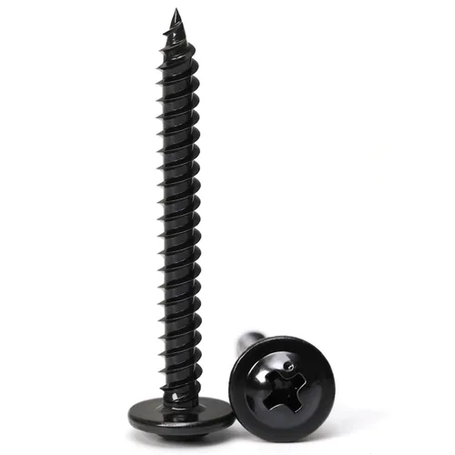 Vista 18 de Tornillos de madera negra, #8-32 Kit surtido de tornillos de 155 piezas Phillips modificada cabeza de armadura de madera tornillos de metal rápido