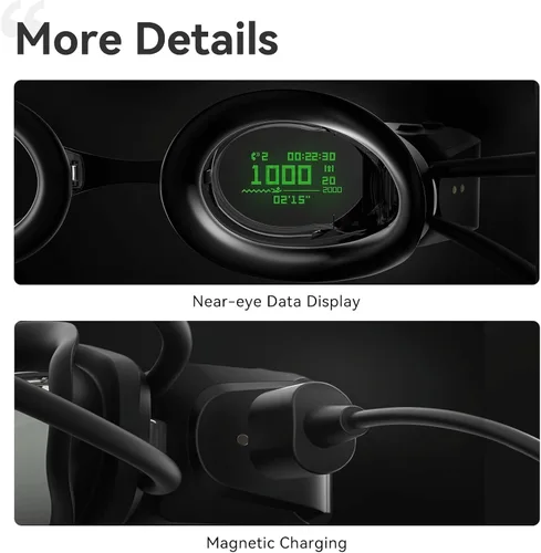 Vista 9 de Holoswim Gafas de natación inteligentes 2S, pantalla digital de datos en tiempo real, gafas inteligentes AR con aplicación de análisis de datos AI