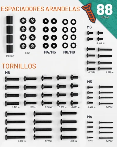 Vista 3 de ECHOGEAR Paquete de Hardware de Montaje Universal para TV – Kit de Hardware de Montaje de Repuesto para televisores de hasta 80" – Incluye tornillos