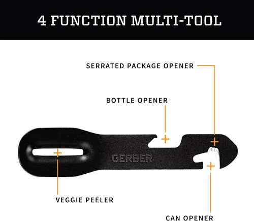 Vista 4 de Gerber Gear 31-003463N ComplEAT Juego de utensilios de cocina para acampar, ónix