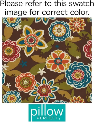 Vista 7 de Pillow Perfect - Almohada perfecta para exterior / interior, cojín Annie color chocolate. Marrón/Naranja Annie