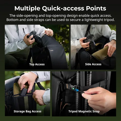 Vista 8 de SMALLRIG Outra 25 Mochila para cámara, 25L DSLR profesional/bolsa sin