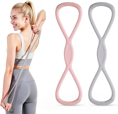 Vista 10 de Figura 8 banda de resistencia, figura 8 bandas de resistencia para mujeres y hombres, figura de banda de resistencia para entrenamiento, asas