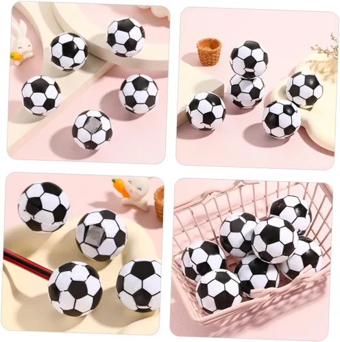 Vista 2 de Mini balón de fútbol, 20 unidades, sacapuntas de mano, mini balón de fútbol, sacapuntas de mano, sacapuntas, sacapuntas de lápices, suministros