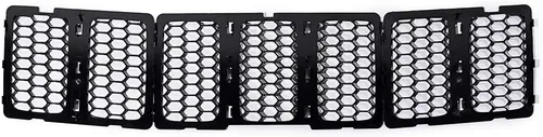 Vista 14 de 7 piezas de cubierta de rejilla frontal negra brillante compatible con modelos Jeep Grand Cherokee 2014-2016