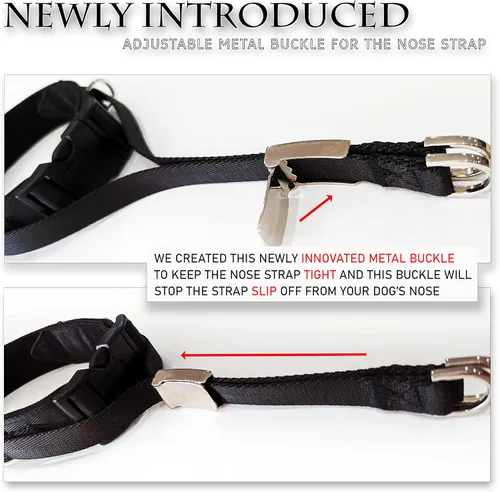 Vista 4 de PetsProMax - Collar de cabeza de perro sin tirones para perros pequeños; parada instantánea; collar de entrenamiento suave para perros; solución