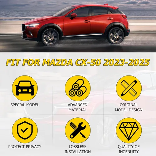 Vista 2 de AUXMART Cubre carga retráctil para Mazda CX-50 2023 2024 2025, protector de seguridad para maletero trasero, protección tipo persiana para maletero