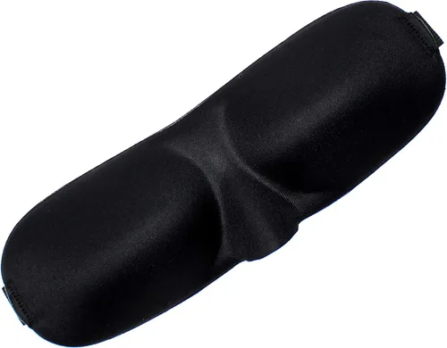Vista 2 de Antifaz contorneado para dormir Dream Essentials, con tapones para los oídos y funda de transporte, color negro