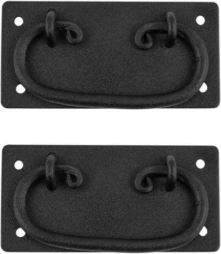 Vista 90 de Renovators Supply Manufacturing Manijas de Gabinete de 3 pulgadas de Hierro Forjado Negro Tiradores de Cajón Manijas Antiguas de Gabinete de Cocina