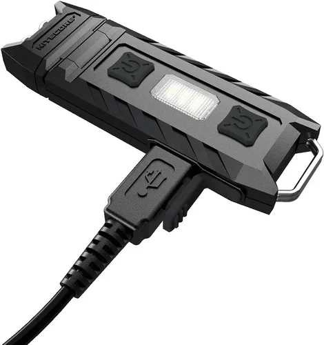 Vista 3 de Paquete: Nitecore THUMB LEO 45 lúmenes LED/UV USB recargable cabeza inclinable luz de trabajo (blanco/rojo) y cable de carga USB