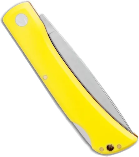 Vista 3 de Boker Plus Rangebuster Cuchillo plegable 2.0 - 3.5" hoja de acero de alto carbono con retrobloqueo y asas de polímero amarillo