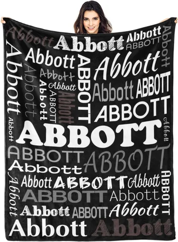 Vista 26 de Ships Next Day Custom Blanket with Name Personalized Throw Blanket for Baby Kid Customized Gifts for Dad, Mom, Grandpa, Grandma, Son, Daughter Algae