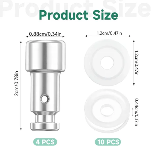 Vista 2 de Sello de válvula de flotador para piezas de repuesto de olla instantánea con junta de 10 selladores Pressure Cooker Silicone Pressure Valve