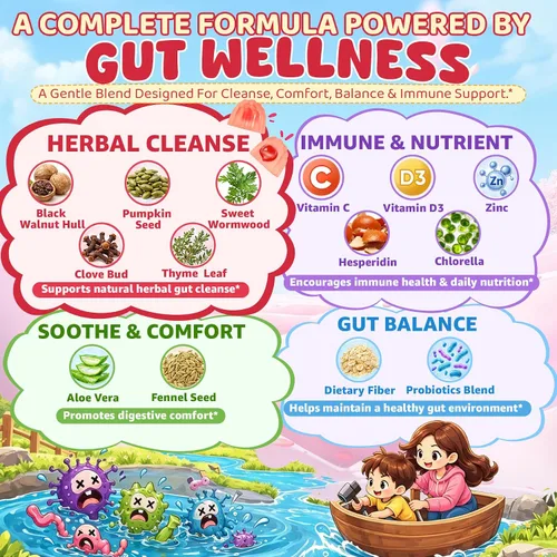 Vista 3 de Gomitas Para Clean para niños de 4 años y adultos, apoyo suave