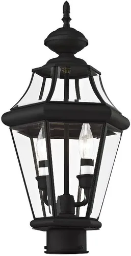 Vista 7 de Livex Lighting 2264-02 - Farol de poste para exteriores, 2 luces, latón pulido