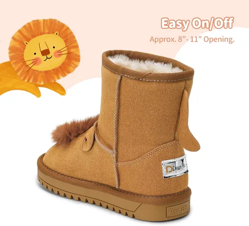 Vista 2 de DREAM PAIRS Boys Girls Snow Boots ToddlerLittle Kids Winter Cute Shoes