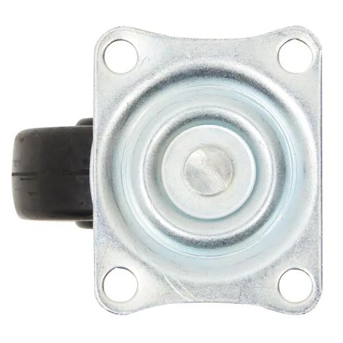 Vista 4 de Paquete de 24 ruedas giratorias de 2 pulgadas, base de goma con placa superior y rodamiento para un movimiento suave