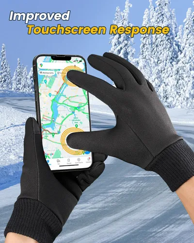 Vista 5 de Winter Gloves for Men Women Cold Weather - Touchscreen Gloves for Running