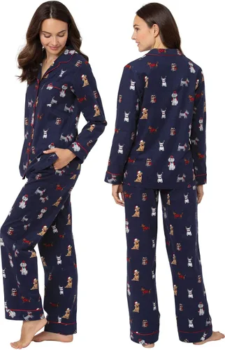 Vista 2 de PajamaGram Pijamas de franela suave, para amantes de las mascotas, para mujer