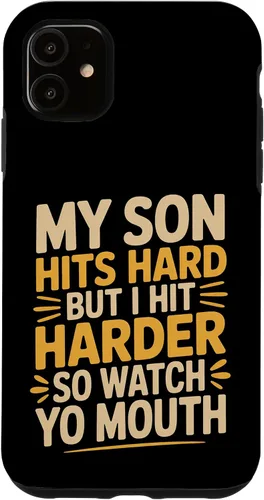 Vista 8 de My Son Hits Hard But I Hit Harder So Watch Yo Mouth - Case for iPhone XR