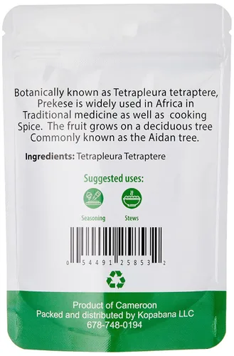 Vista 3 de KOPABANA Polvo de prekese orgánico Aidan Fruit Powder Tetrapleura Tetraptera 4 OZ