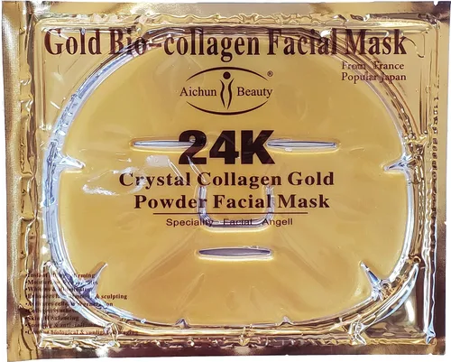 Vista 2 de AICHUN BEAUTY Lujosa mascarilla facial bio-colágeno de oro de 24 quilates (5 piezas)