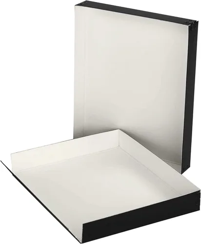 Vista 5 de Lineco Museum - Caja de almacenamiento archivado, 8.75x10.75x1.5 pulgadas. Diseño frontal abatible. Sin ácidos con borde de metal. Organiza fotos