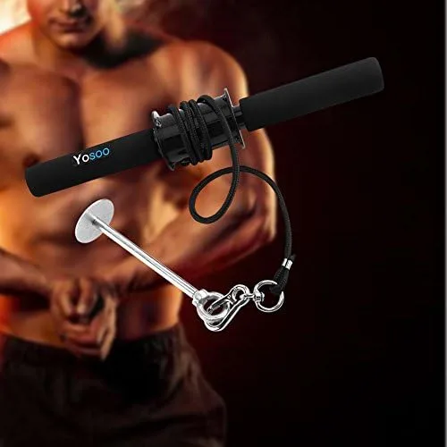 Vista 4 de Entrenador de rodillos de muñeca y antebrazo, entrenador de antebrazo, entrenamiento de fuerza de brazo, equipo de fitness para gimnasio en casa