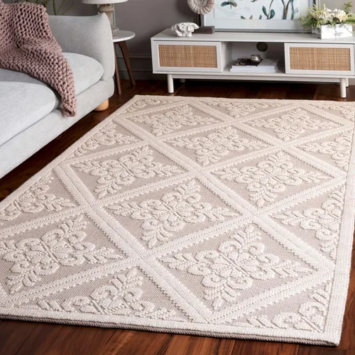 Vista 17 de SAFAVIEH Vermont Collection - Alfombra decorativa de 2 pies 3 pulgadas x 4 pies, color marfil, lana hecha a mano, ideal para zonas de alto tráfico