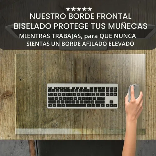 Vista 2 de Alfombrilla de escritorio de vidrio templado y almohadilla de escritorio