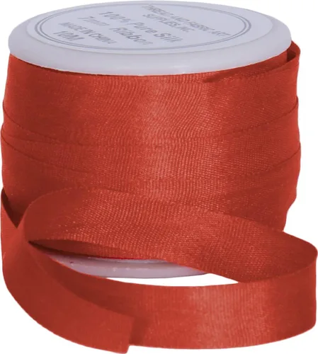 Vista 12 de Threadart Cinta de seda 100% pura - 3 tamaños - Docenas de colores - Castaño - 2 mm No. 524 Soft 100% pure silk ribbon on a single spool - perfect