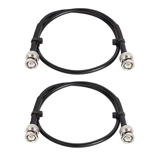 Vista 15 de MOOKEERF RG8X - Cable coaxial BNC macho a BNC macho de 1 pie, 2 piezas, 50 ohmios, pérdida ultra baja para antena, radio RF, módem, osciloscopio