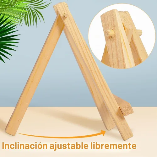 Vista 3 de Thenshop - Paquete de 40 mini caballetes de madera de 6 pulgadas